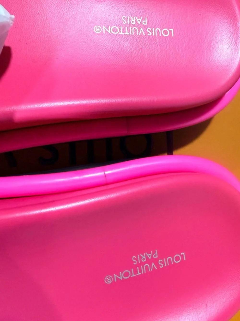 Hot Pink Quilted Monogram Slide Sandals - Picture 6 of 7